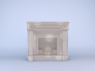 石膏壁炉C4D模型