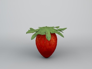 草莓C4D模型