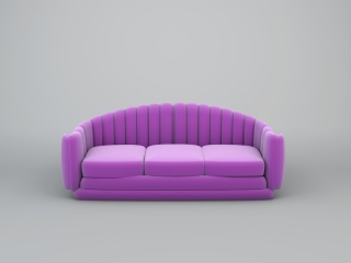 休闲皮艺沙发C4D模型