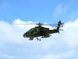 Apache战斗机C4D模型