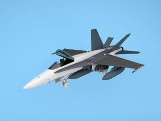 Hornet战斗机C4D模型