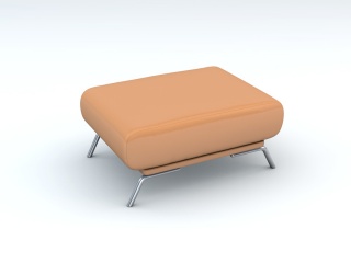 小曲面沙发凳C4D模型