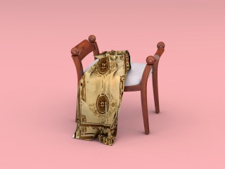 古代沙发凳C4D模型