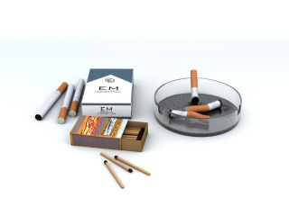 香烟C4D模型