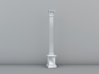 圆柱石膏构件C4D模型