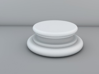 圆形柱头石膏构件C4D模型