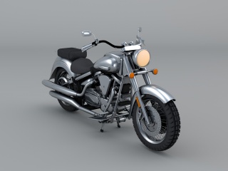 哈雷摩托车C4D模型