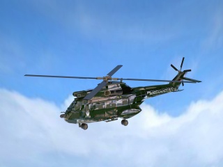 Puma战斗直升机C4D模型