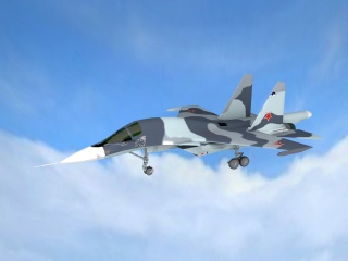 Sukhoi战斗机C4D模型