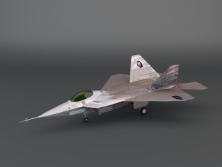 YF22隐形战斗机C4D模型