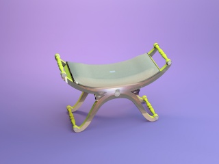 小床尾凳C4D模型