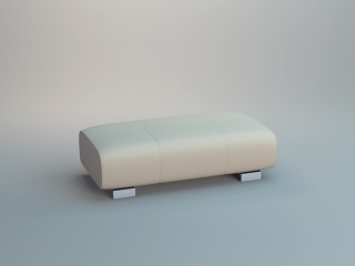 白色沙发凳C4D模型