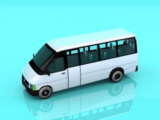 小巴车C4D模型