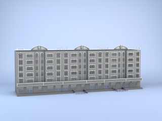 公寓楼C4D模型