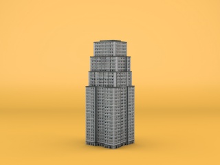 豪华办公楼C4D模型