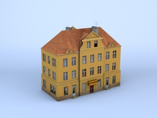 西式楼房C4D模型