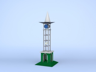 钟塔C4D模型
