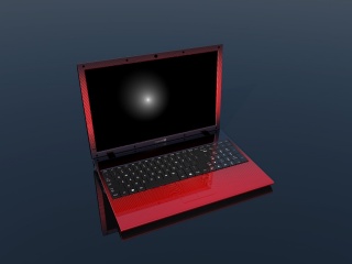 红色笔记本C4D模型