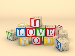 爱心字母盒C4D模型