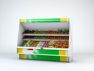 超市冷藏柜C4D模型