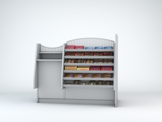 超市食物柜C4D模型