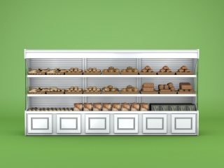 超市展柜C4D模型