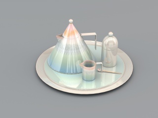 简约茶壶C4D模型