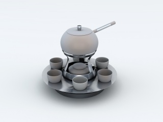 高档茶壶C4D模型