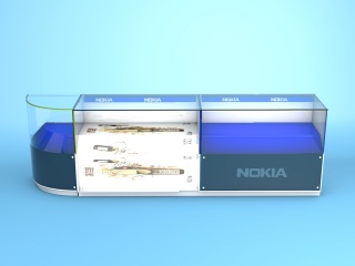 诺基亚手机展柜C4D模型