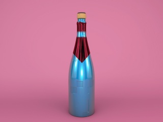 红酒酒瓶C4D模型
