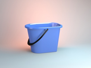 蓝色水桶C4D模型