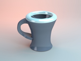 个性陶瓷茶杯C4D模型