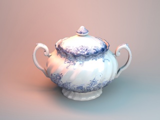 陶瓷茶壶C4D模型