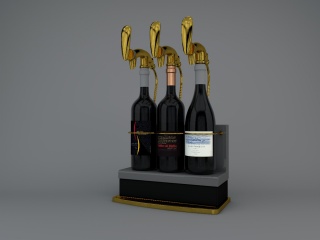 高级红酒C4D模型