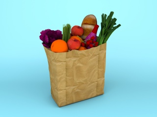 蔬菜袋C4D模型
