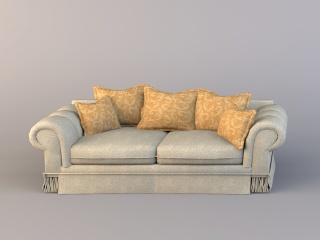 现代双人沙发C4D模型