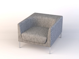 布艺单人沙发C4D模型