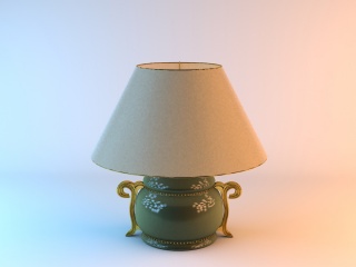 陶瓷创意台灯C4D模型