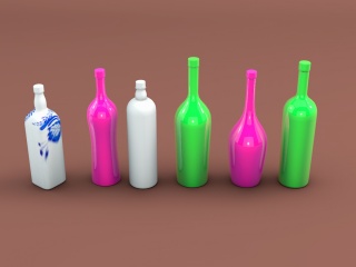 创意酒瓶C4D模型