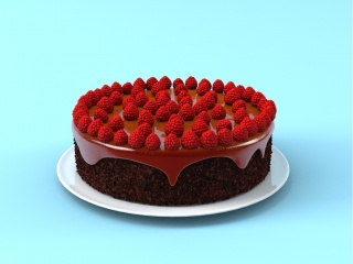 草莓蛋糕C4D模型