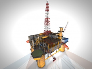 石油平台C4D模型