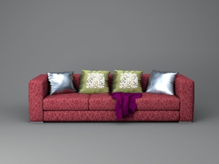 现代布艺沙发C4D模型
