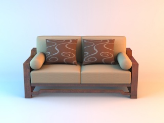 古典中式沙发C4D模型