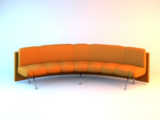 弧形现代沙发C4D模型