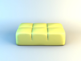 包面沙发方凳C4D模型