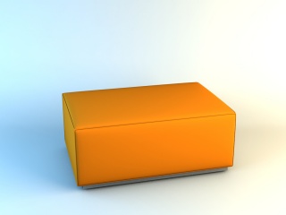 黄色沙发凳C4D模型