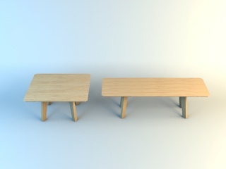 卧室木凳C4D模型