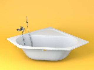 简约式浴盆C4D模型
