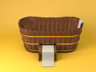木质浴缸C4D模型