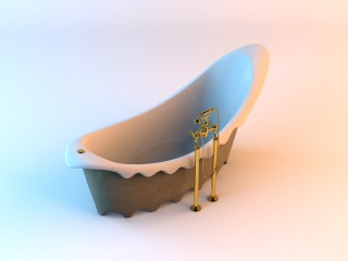 元宝浴缸C4D模型